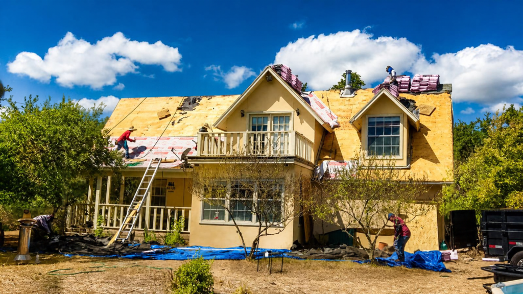 Roof deck preparation Texas showing a roof deck inspected and prepared before shingle installation